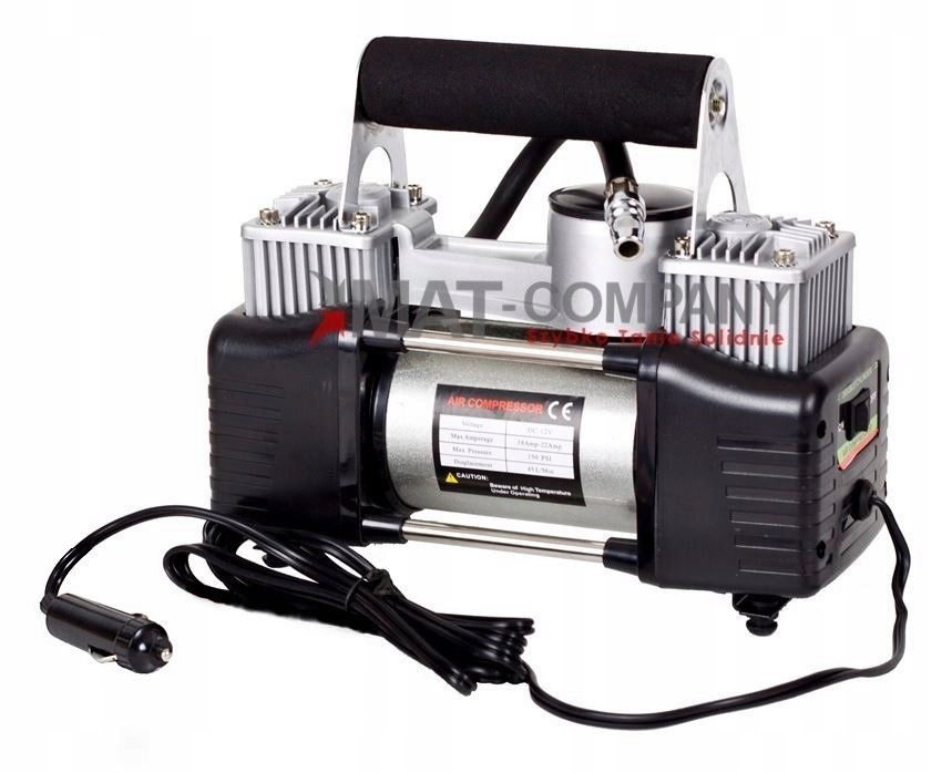 100 METALOWY KOMPRESOR SAMOCHODOWY DWUTLOKOWY 12V Producent code KOMPRESOR SAMOCHODOWY DWUTLOKOWY
