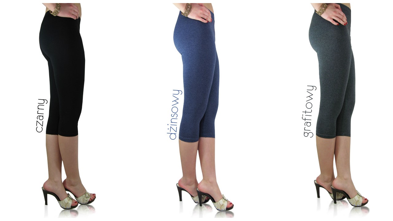 

Legginsy Baweł. 3/4 roz XXXL z Klinem MIX Kolorów