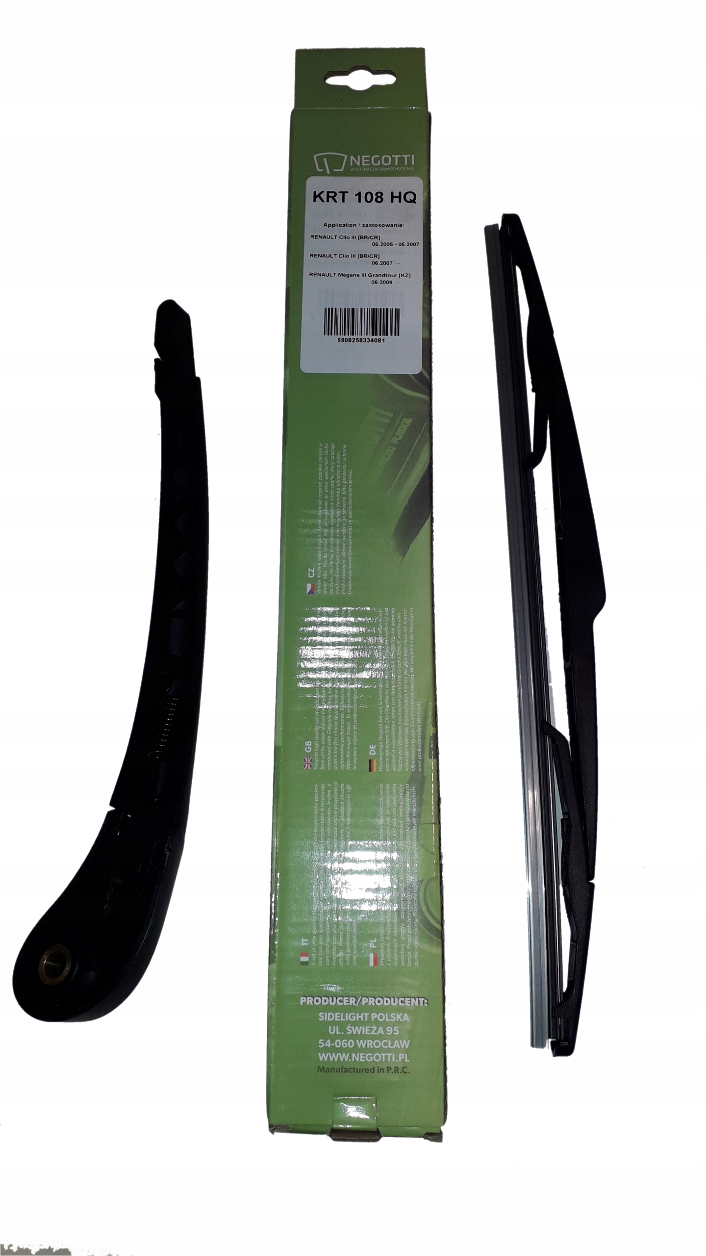 NEGOTTI RAMIĘ WYCIERACZKI TYŁ KRT108HQ RENAULT Producent części NEGOTTI