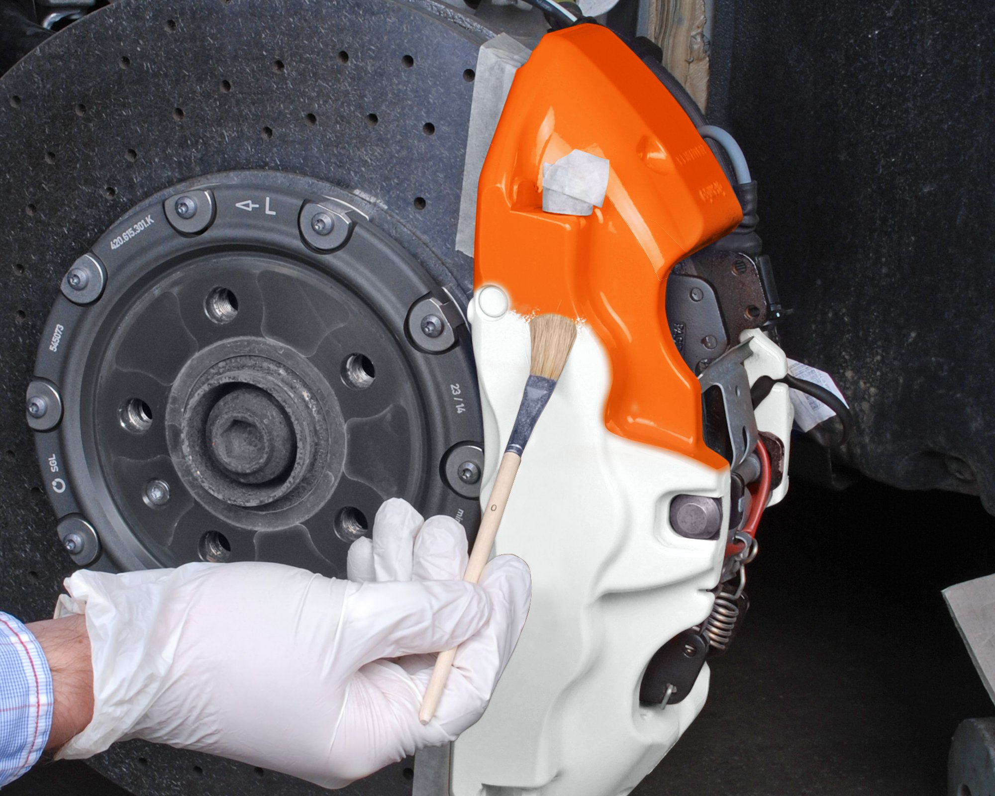 Lakier farba do zaciskow hamulcowych NEON Foliatec Packaging Puszka