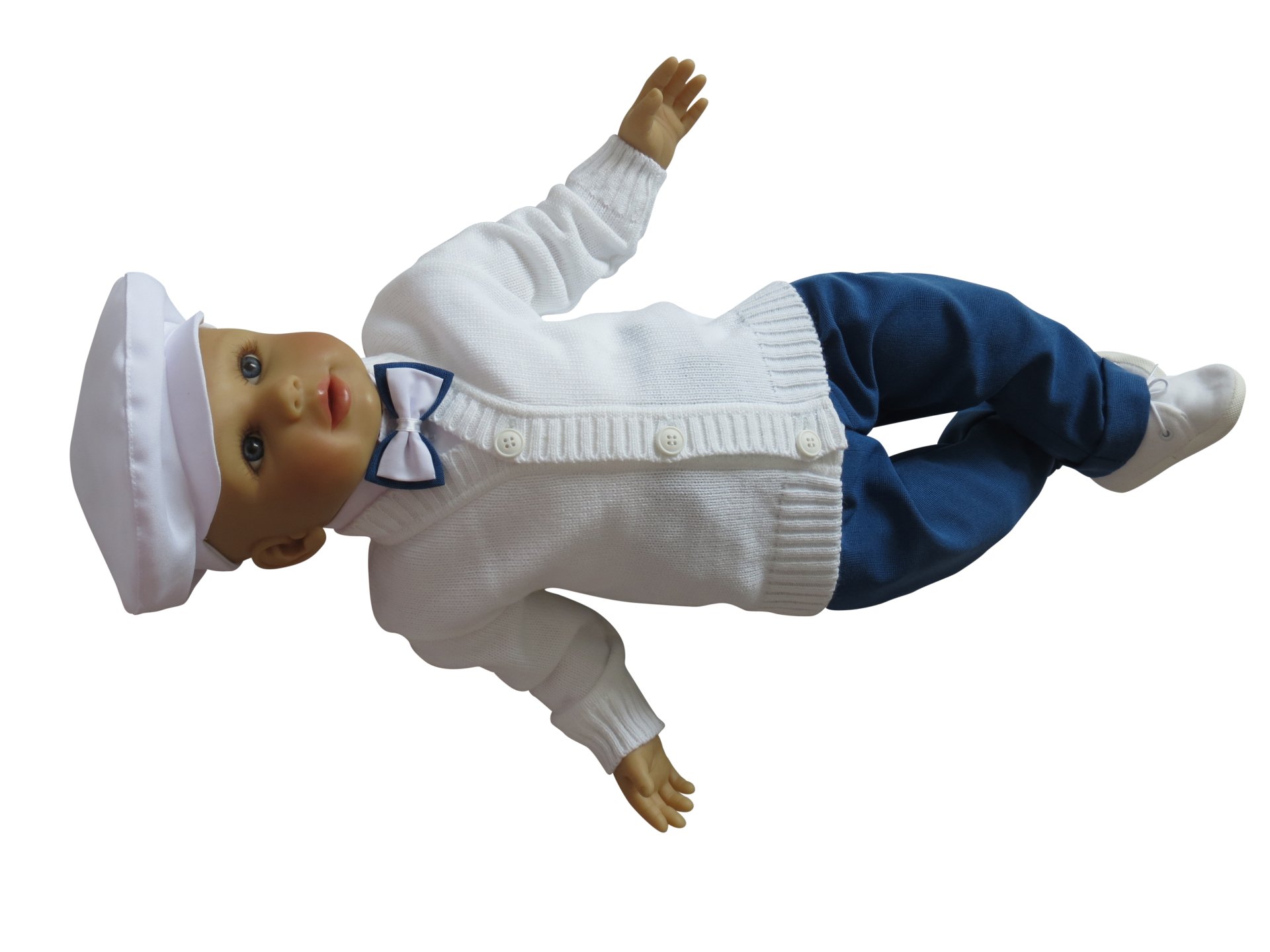 SWETEREK ZESTAW GARNITUR UBRANKA DO CHRZTU R74 Marka Inna marka