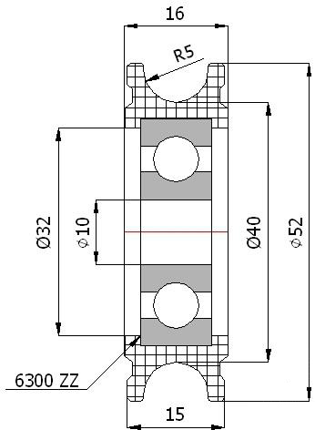 ROLKA ROLKI fi 52mm DO ATLASU NA LINĘ LINKĘ 10mm EAN (GTIN) 5903636534183
