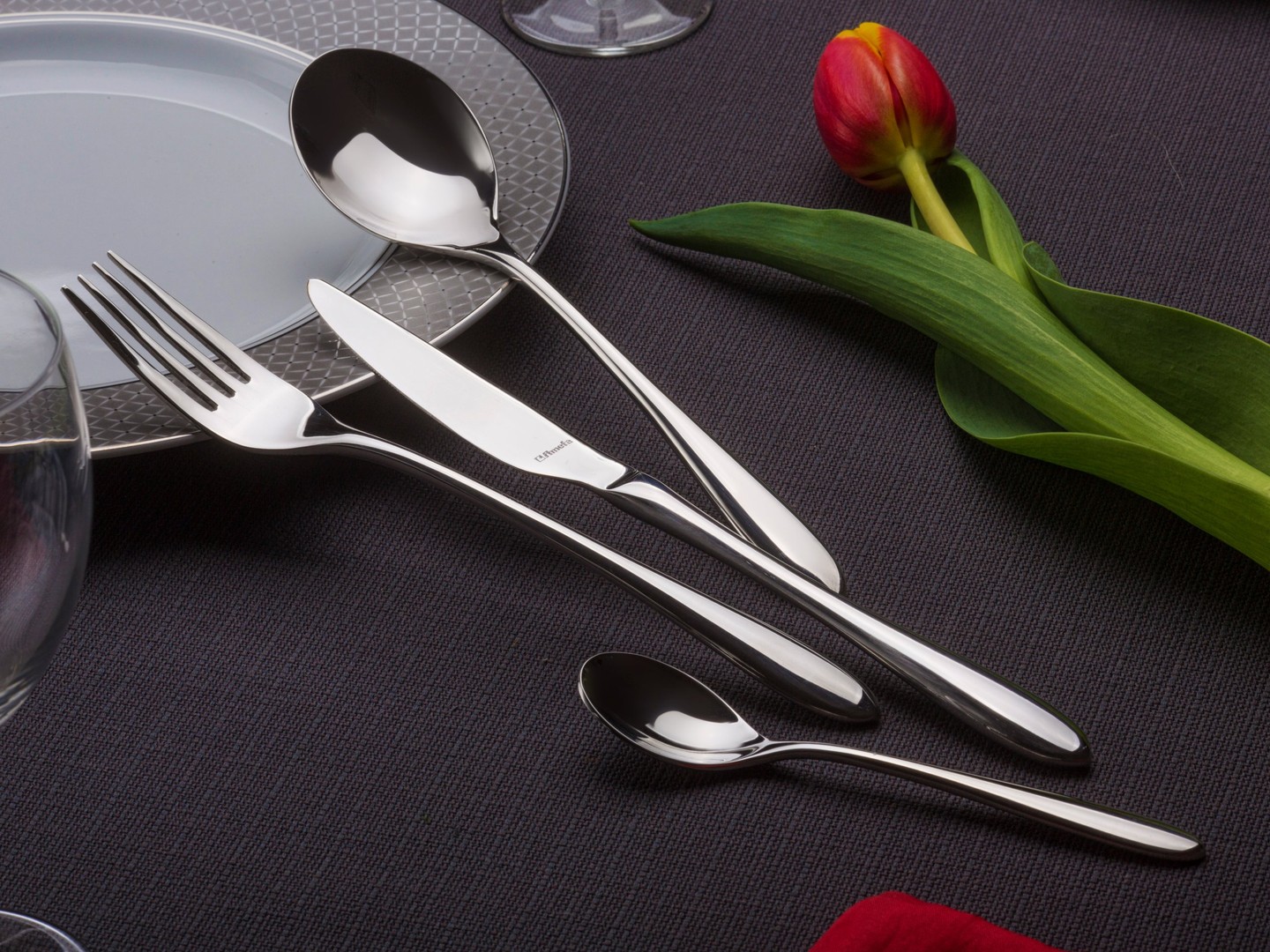 AMEFA 60 SZTUĆCE KOMPLET 1120 CUBA ZESTAW 12 OSÓB Wykończenie połysk