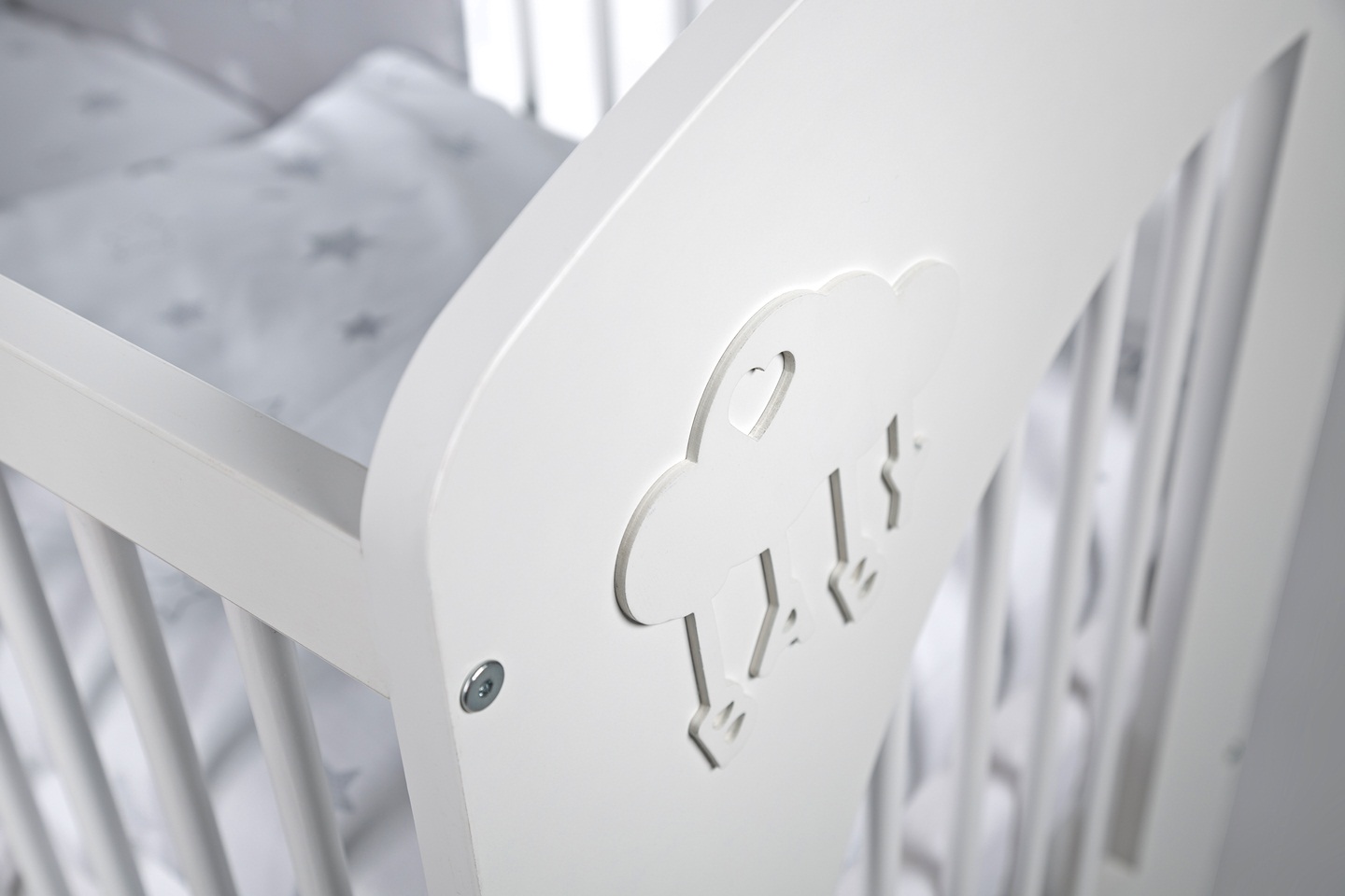 KLUPŚ ŁÓŻECZKO NEL CHMURKA 120X60 BIAŁE Kolor biel