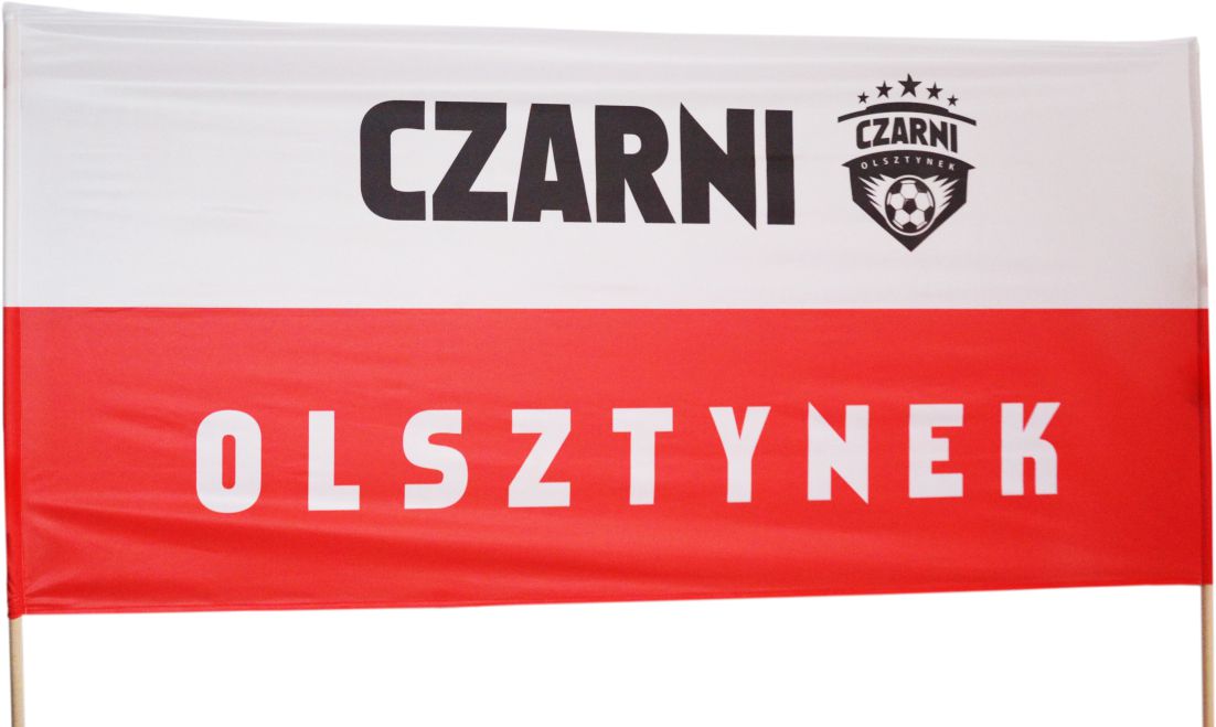 Flaga Polski z napisem 250x150cm dowolny nadruk cd Marka Studioflag