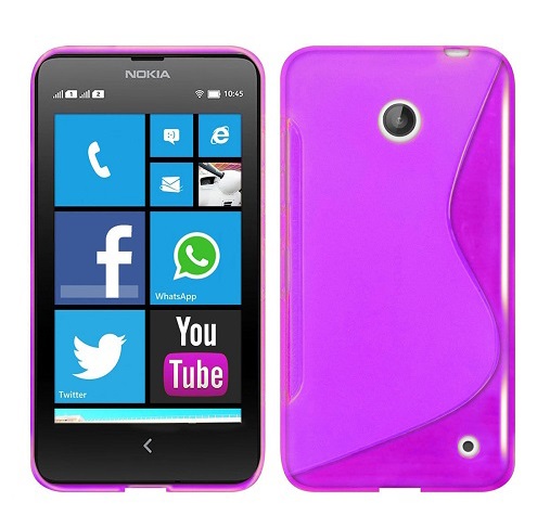 

Nokia Lumia 630 635 Fioletowy Etui Guma + Szkło