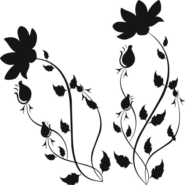 

Naklejka na ścianę ścienna Kwiaty ornament 70 cm