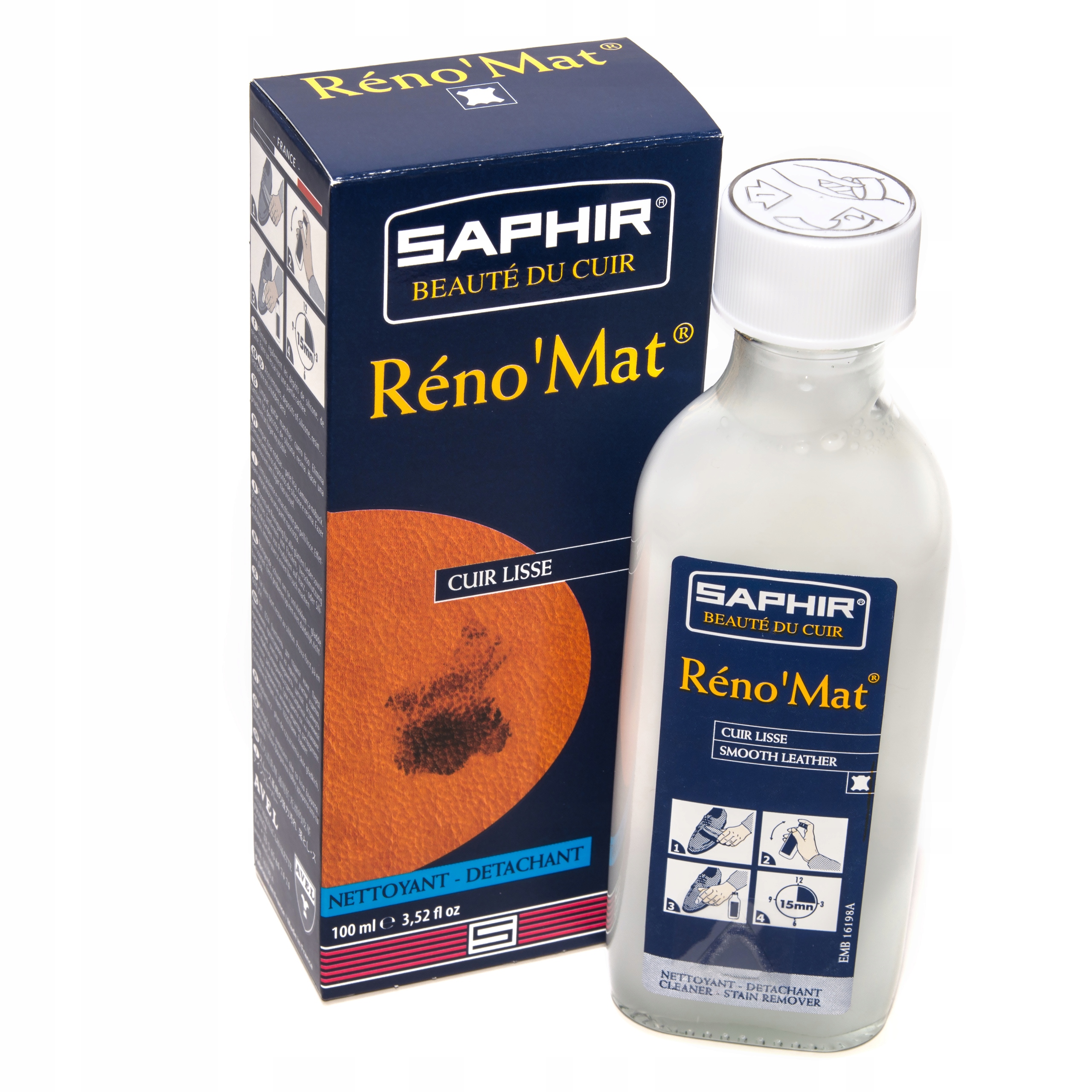 Reno mat. Очиститель реномат сапфир. Saphir Reno mat. Сапфир реномат для обуви. Пропитка Saphir Reno mat.
