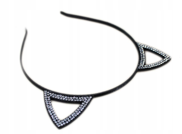 

-margut- Opaska z uszami kocie uszy kot czarna