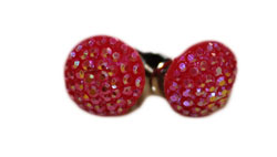 

-margut- Kolczyki kryształki półkule czerwone