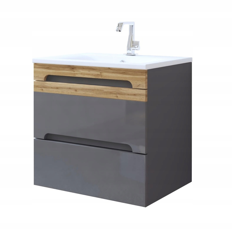 ZESTAW MEBLI ŁAZIENKOWYCH 60 CM GALAXY GREY Marka inna