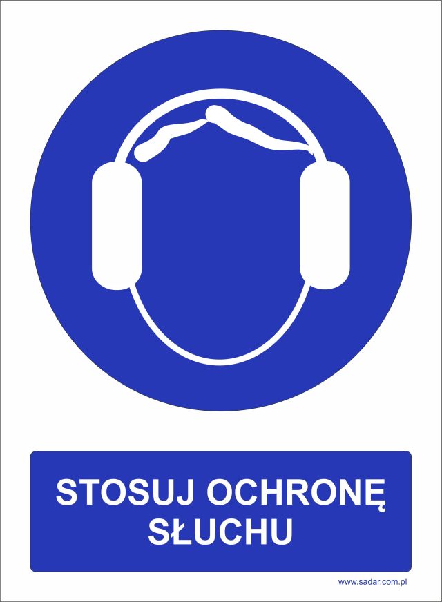 TABLICZKA STOSUJ OCHRONĘ SŁUCHU 30X22 - PRODUCENT