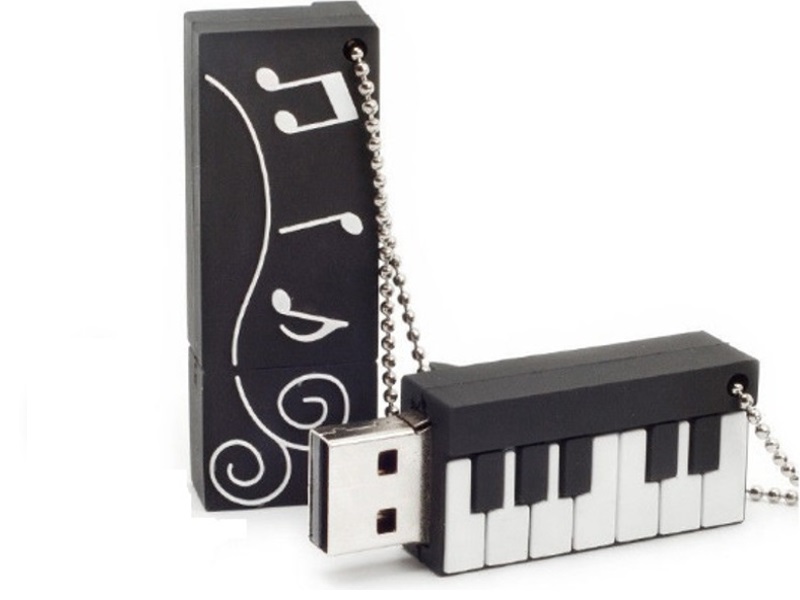 

Pendrive Usb 8 Gb Organy Keyboard Muzyka + Brelok