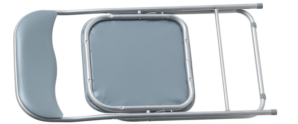 SZARE KRZESŁO FOTEL SKŁADANE BIUROWE OGRODOWE Wysokość mebla 80 cm