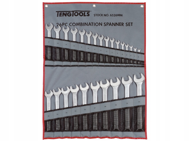 Komplet Očkoplochých Kľúčov 6-32 MM 26 Ks Teng Tools