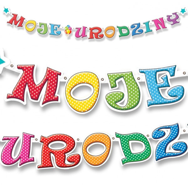 

Baner urodzinowy Moje Urodziny dekoracja urodziny