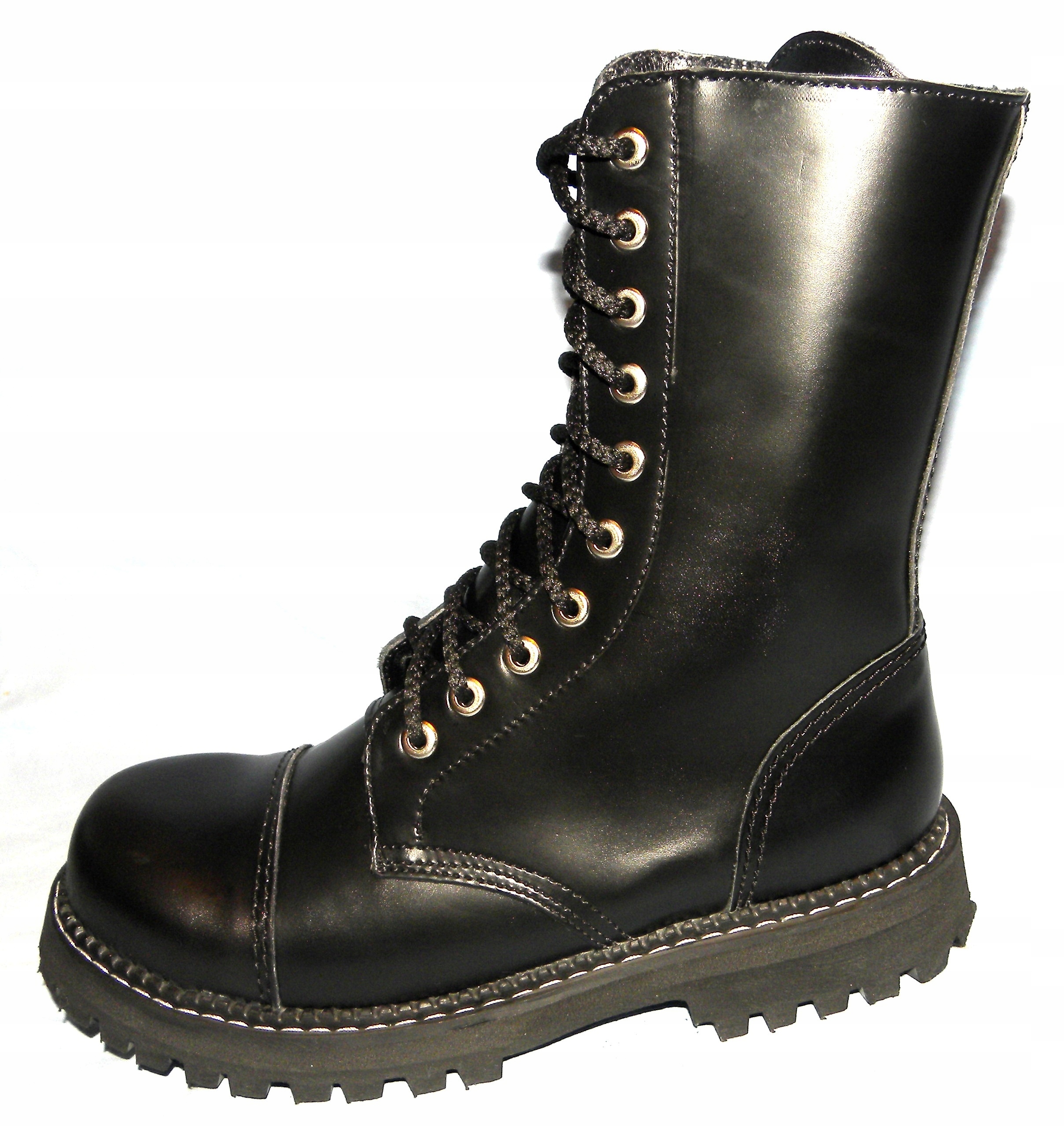 GLANY 10dz dziurkowe Czarne SKÓRA Rozmiar 44 Marka inna