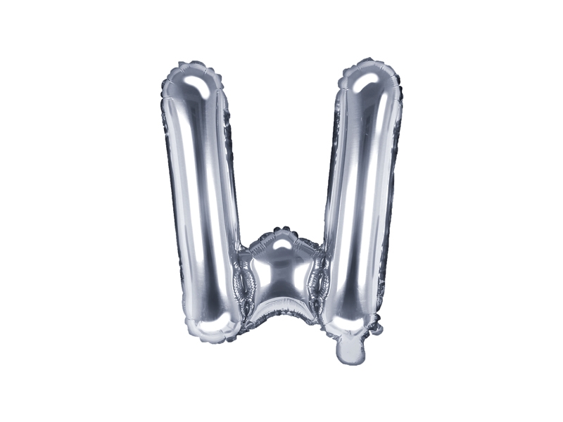 

Balon foliowy Litera W 35cm, srebrny