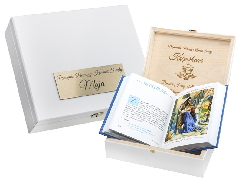 

Pamiątka Chrztu Świętego Biblia Pudełko Pch