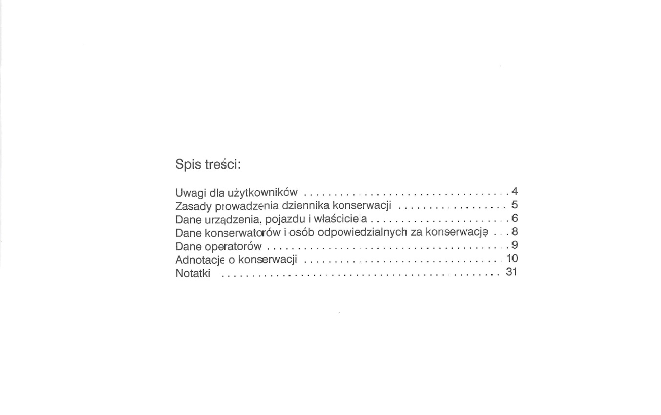 Dziennik Konserwacji UTB NOWE WYDANIE 2022! Marka inna