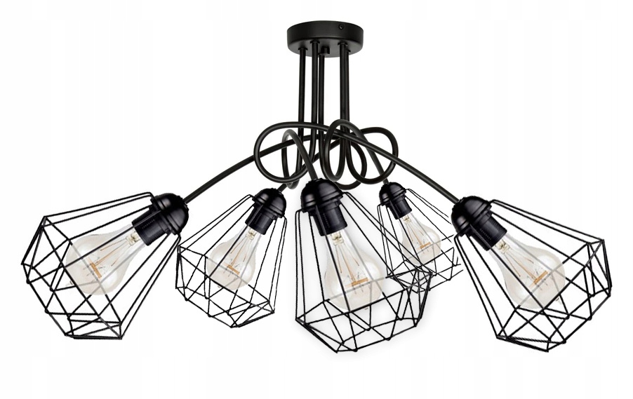 

Modna Sufitowa Lampa Żyrandol Diament Skręt 5