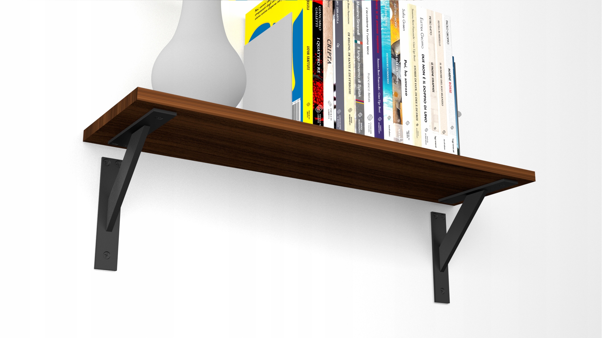 2 Ks Držák Podpěrka Police Držák 180 mm Černý