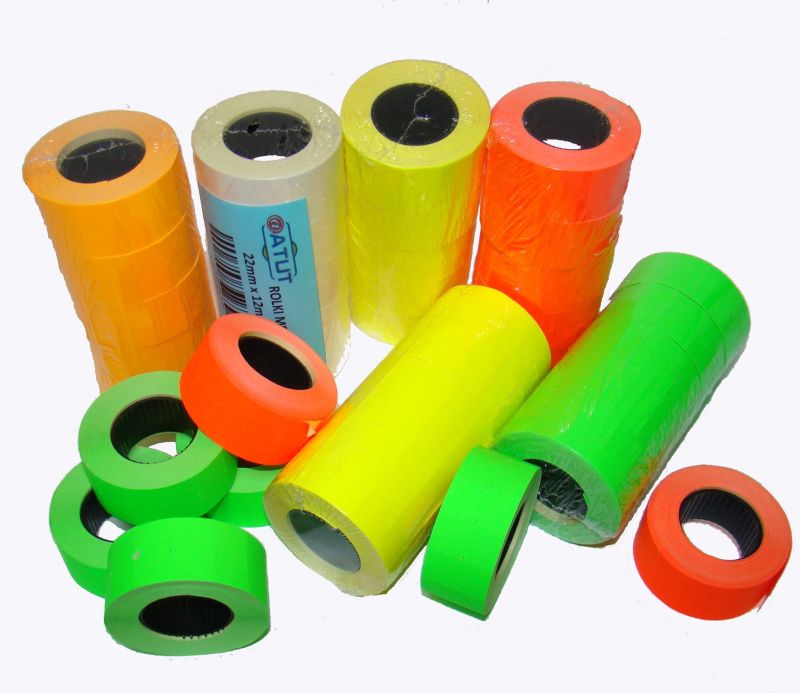 Metki taśma do metkownicy 22x12 biała 5szt oczko SŁUPEK Marka Kal-Pack