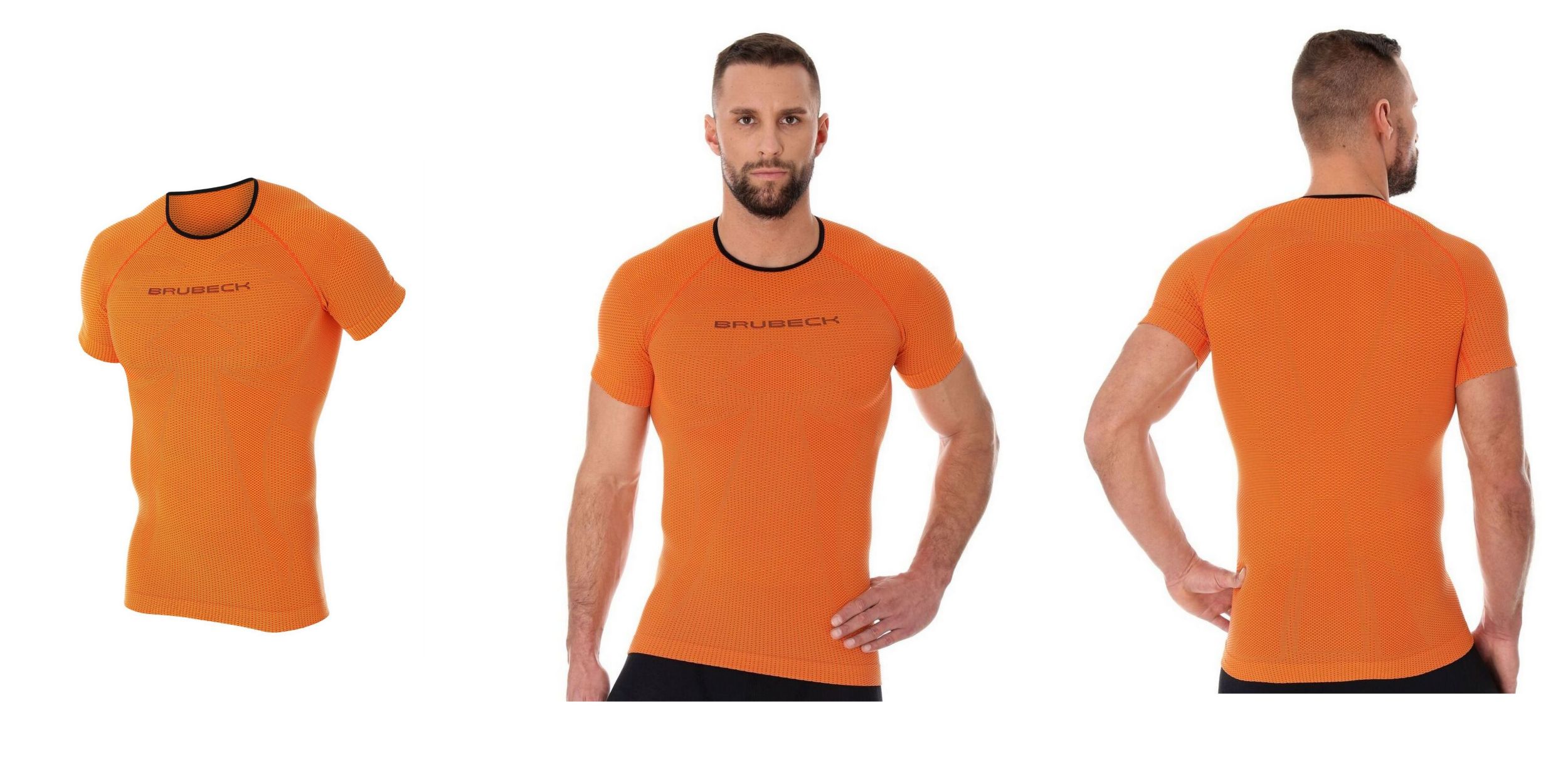 Koszulka termo. do biegania BRUBECK 3D Run PRO XXL Dekolt okrągły