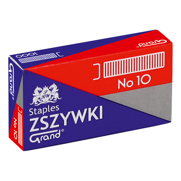 Zszywki Grand 10 Małe 10x1000 szt Cynkowane