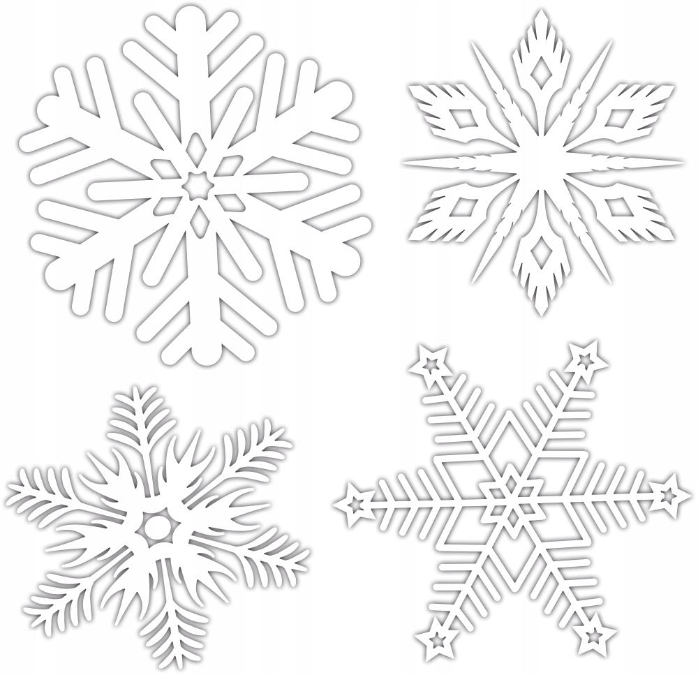 

Naklejki Śnieżynki płatki 16 szt. Arkusz 100 cm