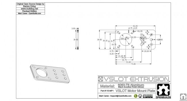 Профиль v slot 40x20 чертеж