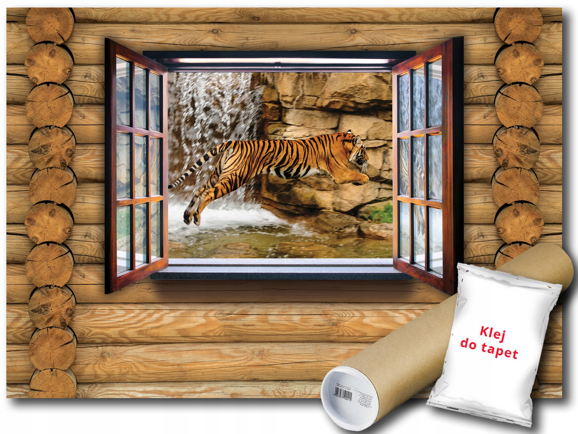 Fototapeta Tygr Okno 12C V8 368x254 F2218