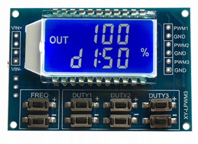 

Generator Pwm 3 kanały 0-150 kHz cyfrowy