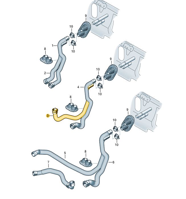 WAZ RURA PLYNU CHLODZENIA AUDI A4 B6 B7 EXEO ORYG Part number 8E1819371B