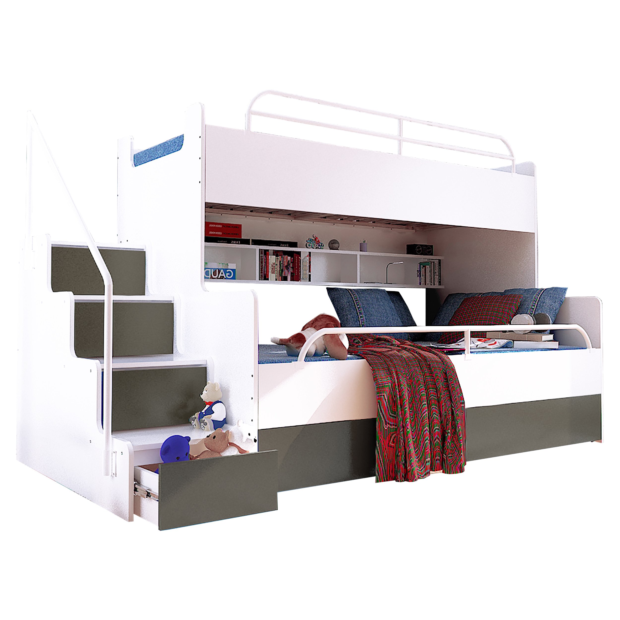 Łóżko piętrowe MAGNUM BETA - 2/3 osobowe + stelaże Marka Just Meble