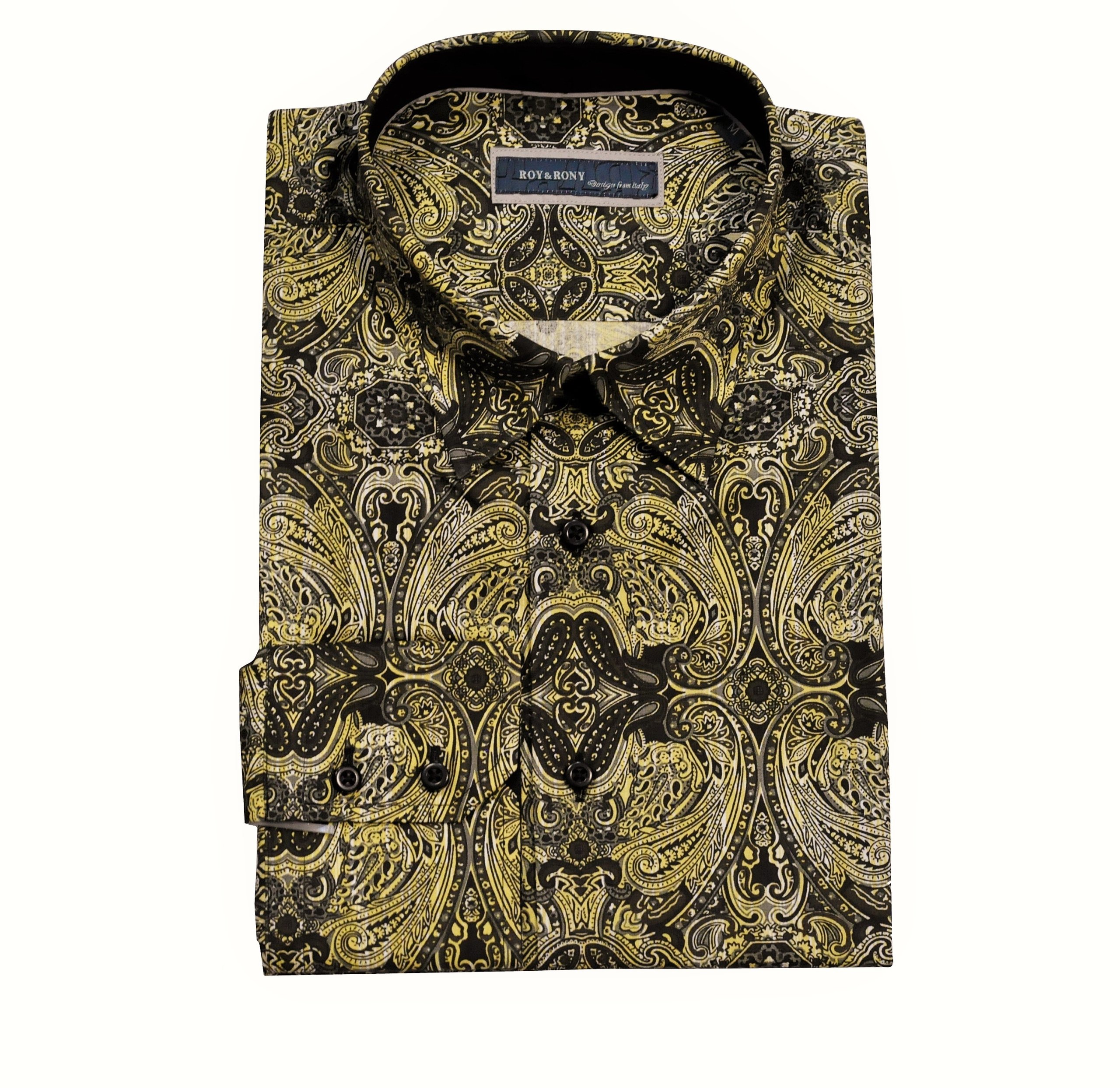 Pánská košile XXL 45/46 paisley slim fit, vypasovaná