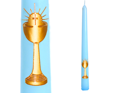 

Świeca komunijna z aplikacją Błękitna komunia