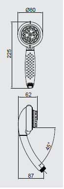 DUSCHY SŁUCHAWKA PRYSZNICOWA 7 FUNKCYJNA CHROM Marka inna