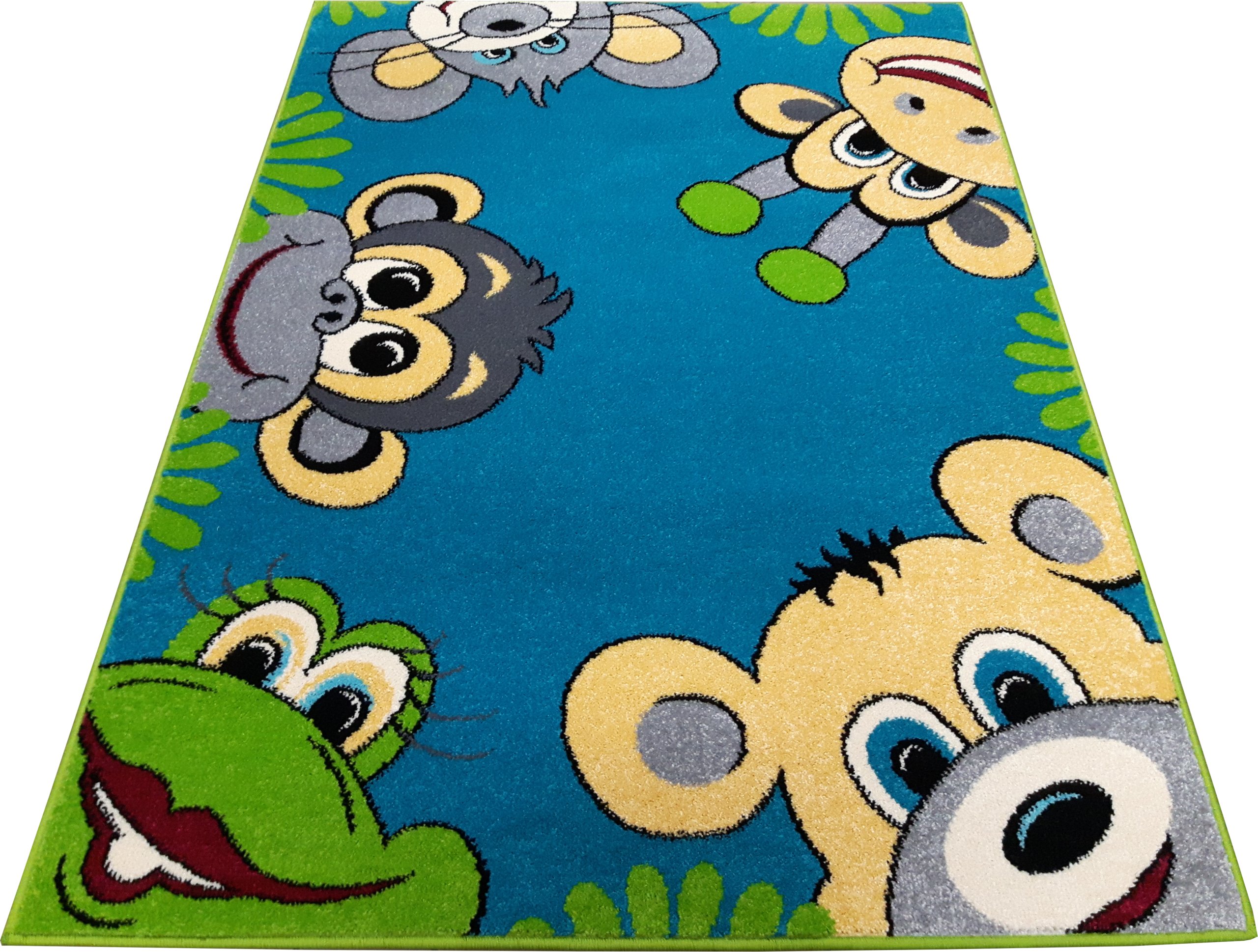 Ковер ФАНКИ ТОП 240x330 TIG изумруд обезьянка и мишка