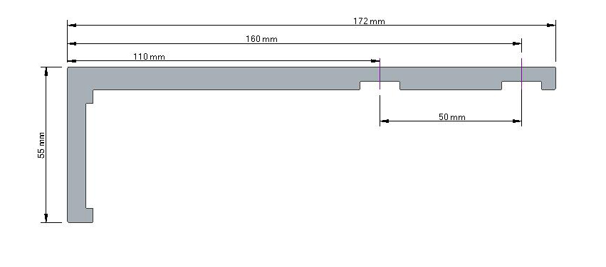 KARNISZE APARTAMENTOWE SZCZOTKOWANE NA WYMIAR II Długość drążka 10 cm
