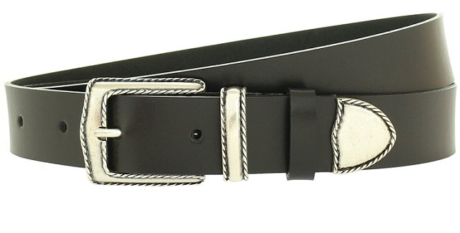 

Szeroki Skórzany Pasek Damski Czarny Skóra 3 CM