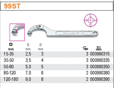 ШАРНИРНЫЙ БОЛТ 80-120MM BETA 99ST