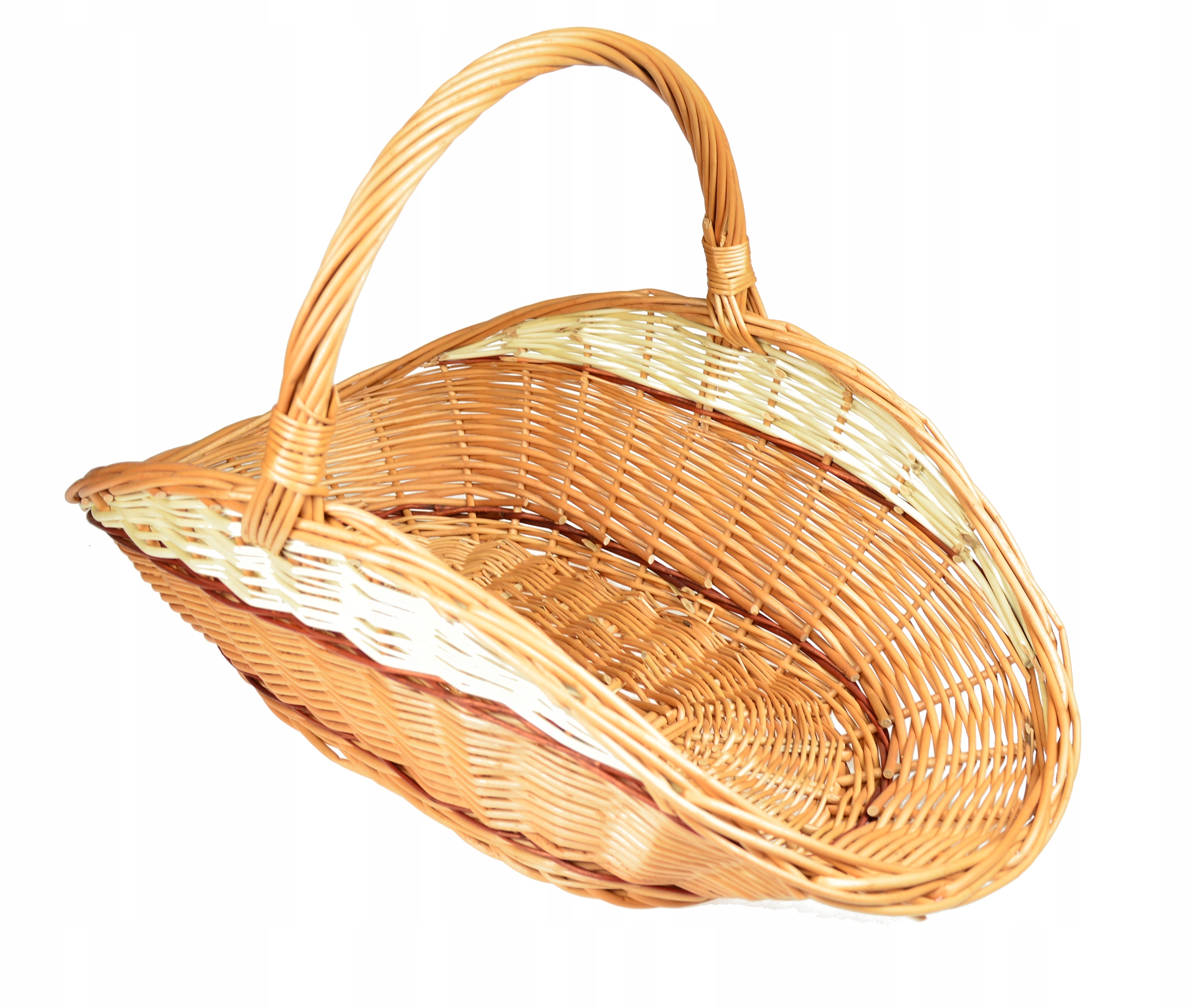 Proutěný košík na dřevo do krbu 61 cm