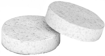 ZAŚLEPKI STYROPIANOWE ZATYCZKI KRĄŻEK ZAŚLEPKA STYROPIANOWA 100 SZT