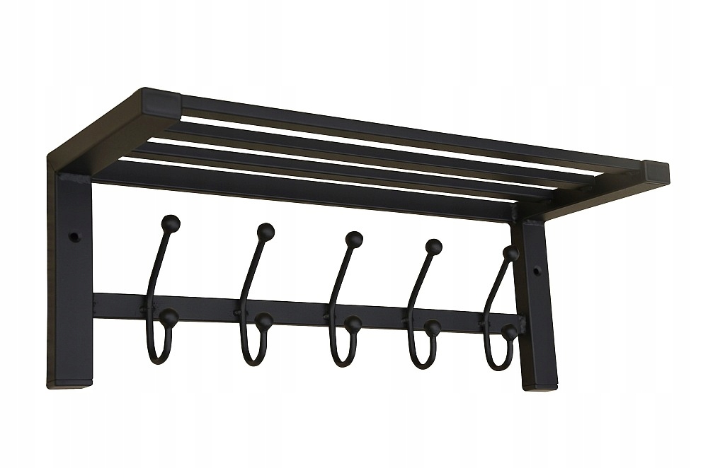 

Wieszak Z Półką Metalowy 50 cm Z Metalu Nowoczesny