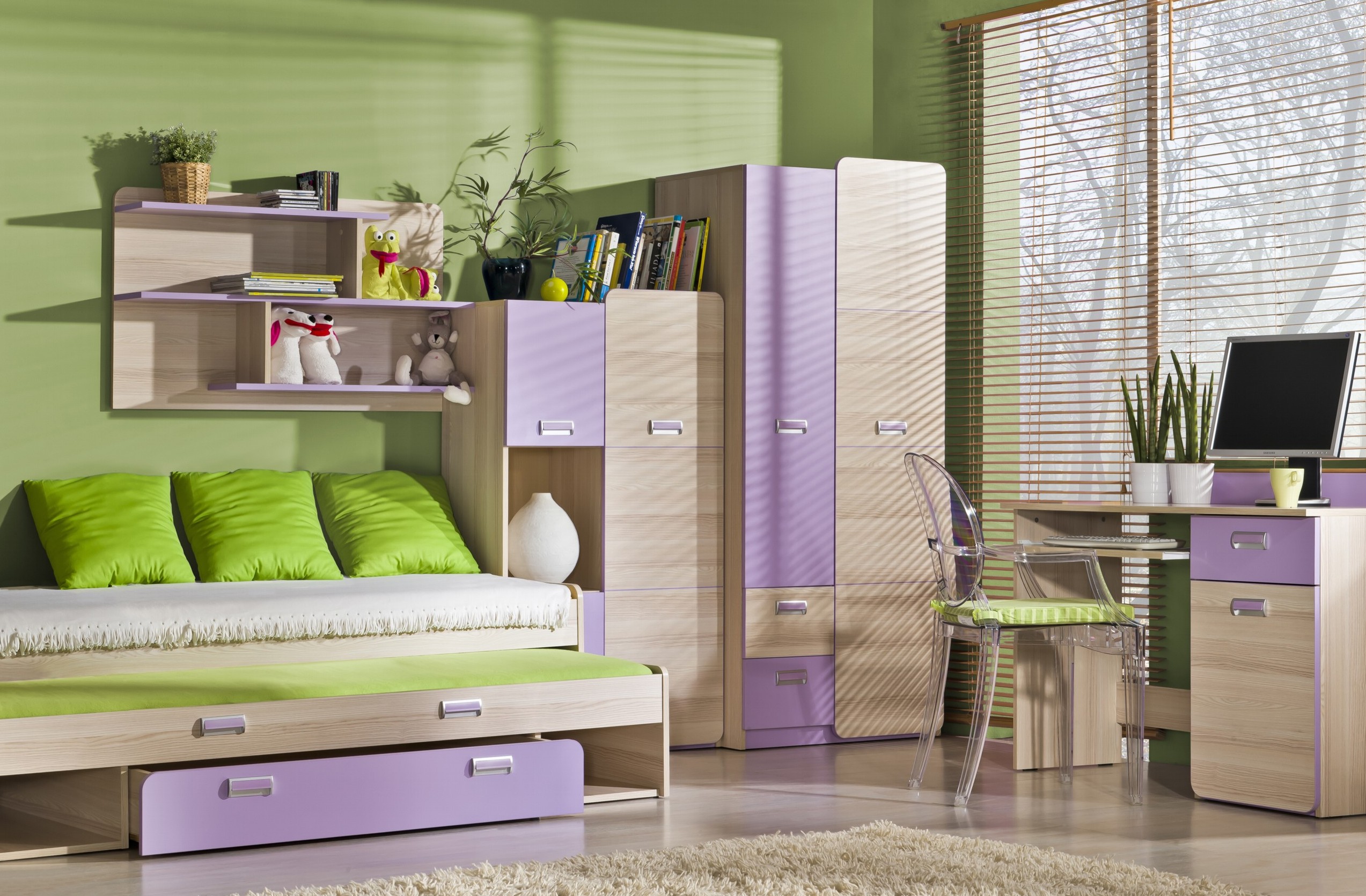 meble LORENTO meblościanka LOR#8 jesion / zieleń Kod producenta L8