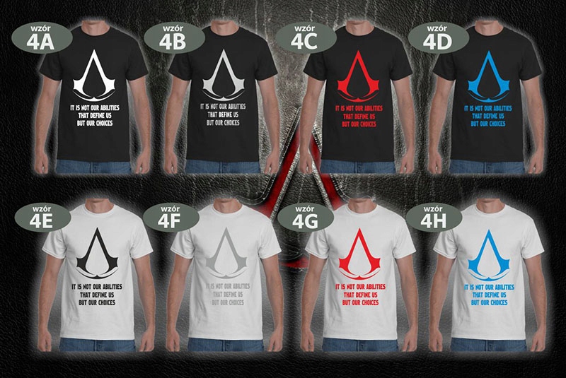 KOSZULKA T-SHIRT ASSASSIN'S CREED ASASYN TEKST L Materiał dominujący bawełna