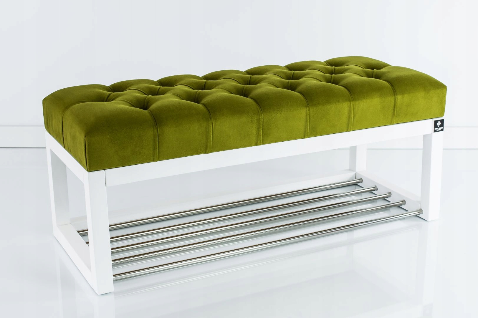 65 Producent Ławka Pikowana Pistacja EMRA WOOD Szerokość mebla 65 cm