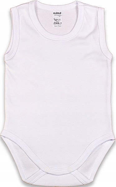Body Ramiączko RAMKA Bez rękawa BIAŁE r 56 KLEKLE