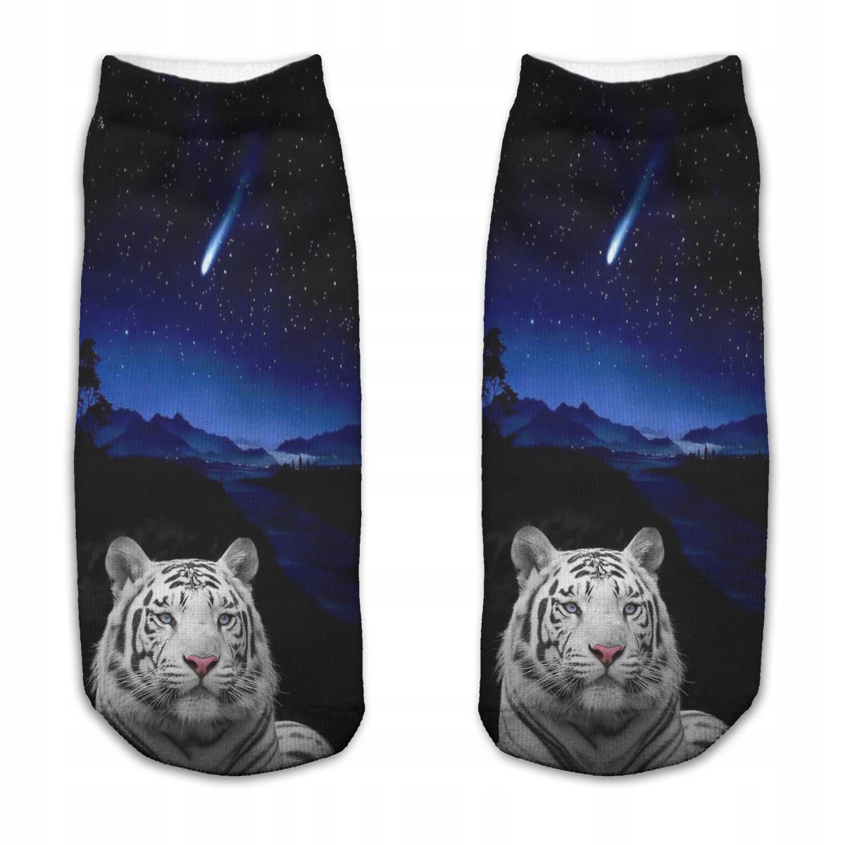

Skarpetki Stopki Fullprint 3D Tygrys Nocą Modne Pl